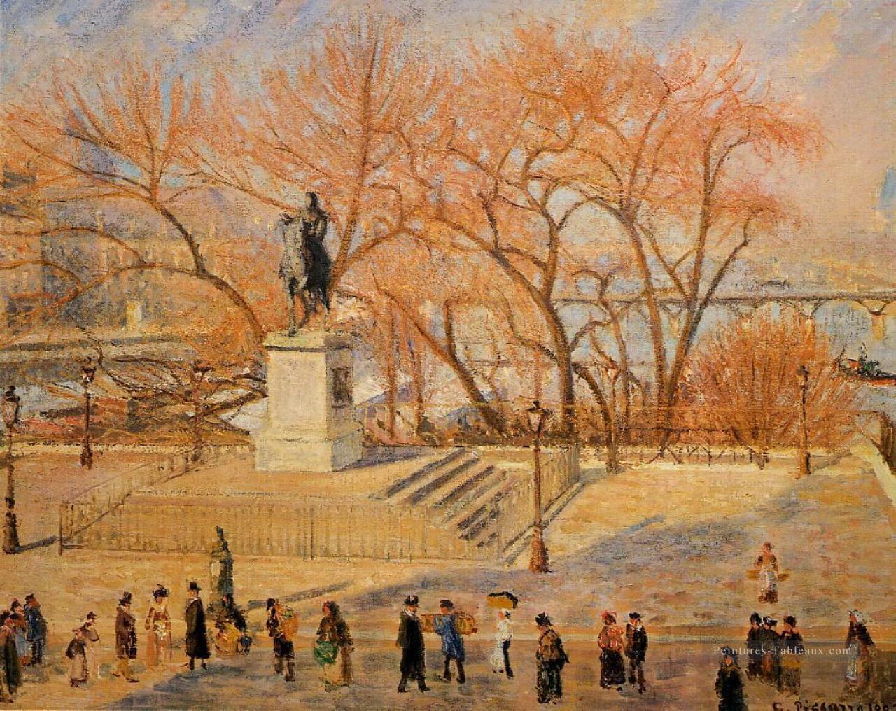 square du vert galant matin ensoleillé 1902 Camille Pissarro Parisien Peintures à l'huile